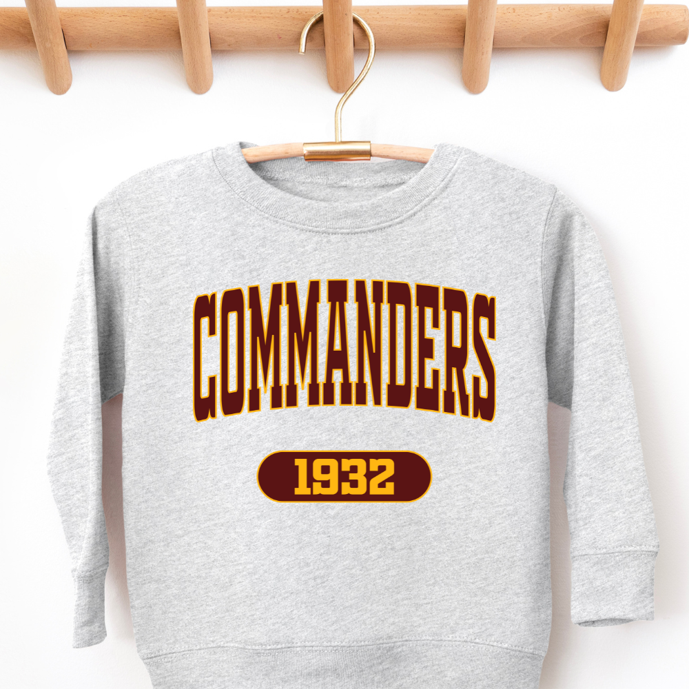 Commanders Varsity Maroon Toddler Graphic Sweatshirt