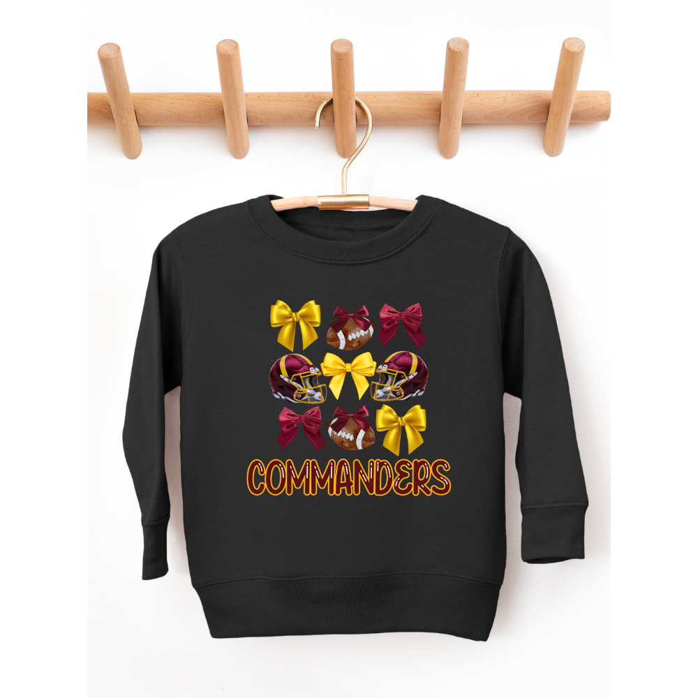Coquette Washington Commanders Toddler Graphic Sweatshirt