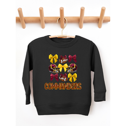Coquette Washington Commanders Toddler Graphic Sweatshirt