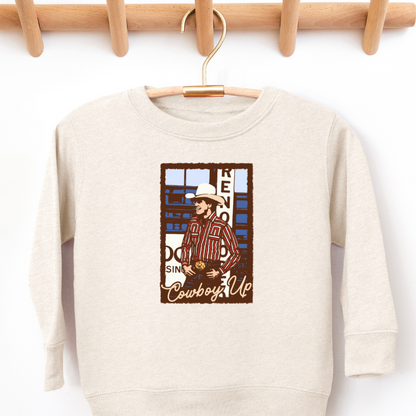 Cowboy Up Western Toddler Graphic Sweatshirt