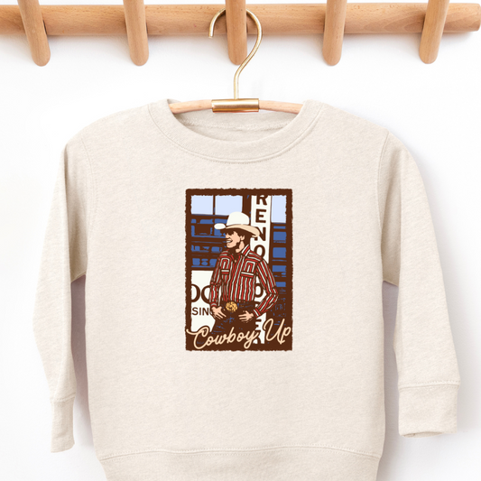 Cowboy Up Western Toddler Graphic Sweatshirt