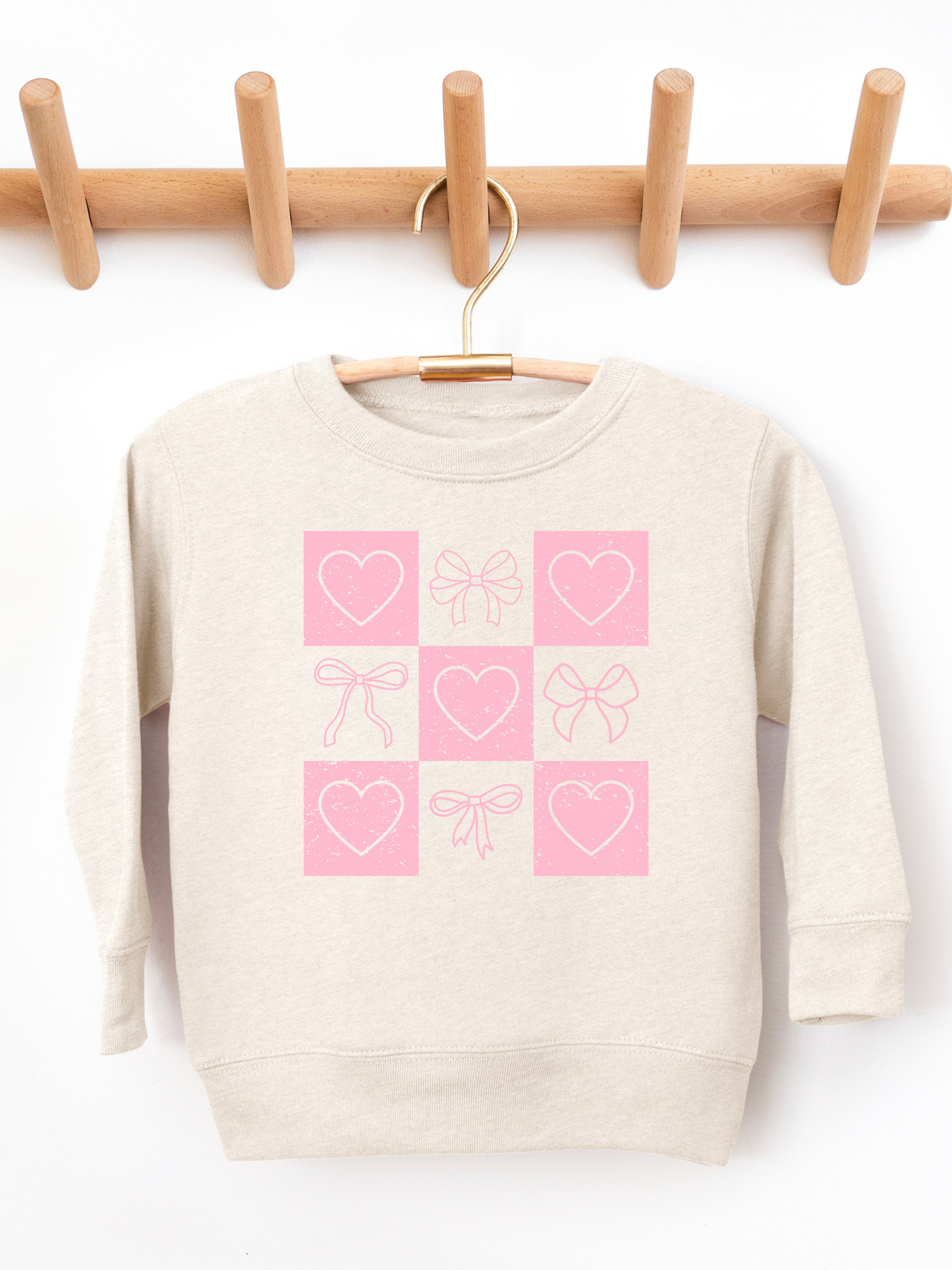 Retro Valentines Coquette Toddler Graphic Sweatshirt