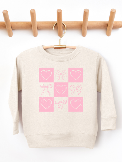 Retro Valentines Coquette Toddler Graphic Sweatshirt