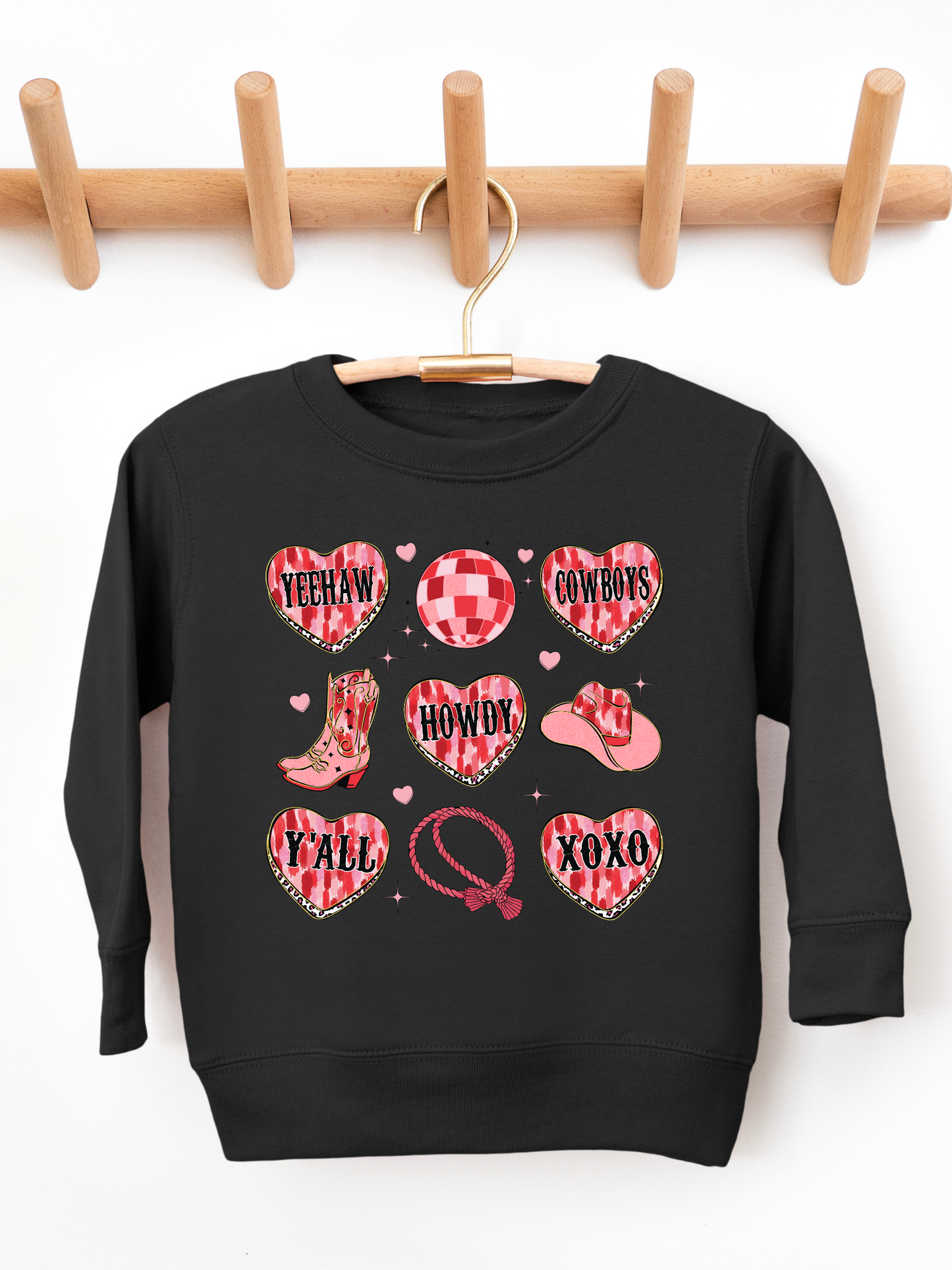 Howdy Valentines Toddler Graphic Sweatshirt