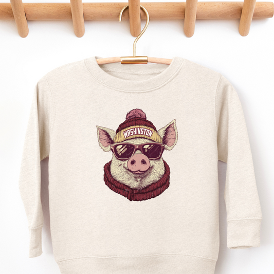 Washington Commanders Beanie Toddler Graphic Sweatshirt