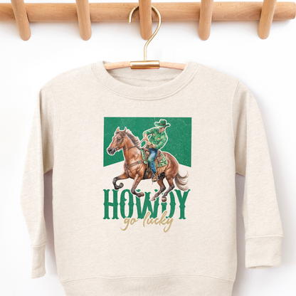 Howdy Go Lucky Cowboy Toddler Graphic Sweatshirt
