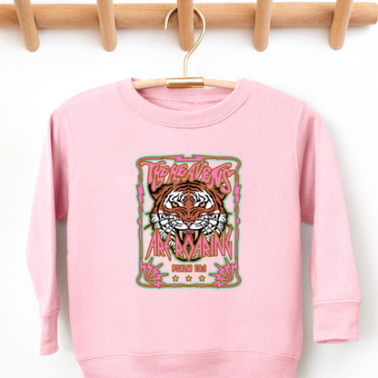 The Heavens Are Roaring Christian Toddler Graphic Sweatshirt