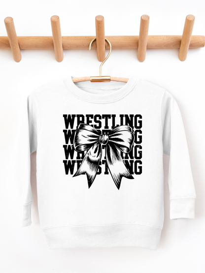 Wrestling Bow Toddler Graphic Sweatshirt
