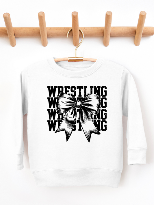 Wrestling Bow Toddler Graphic Sweatshirt