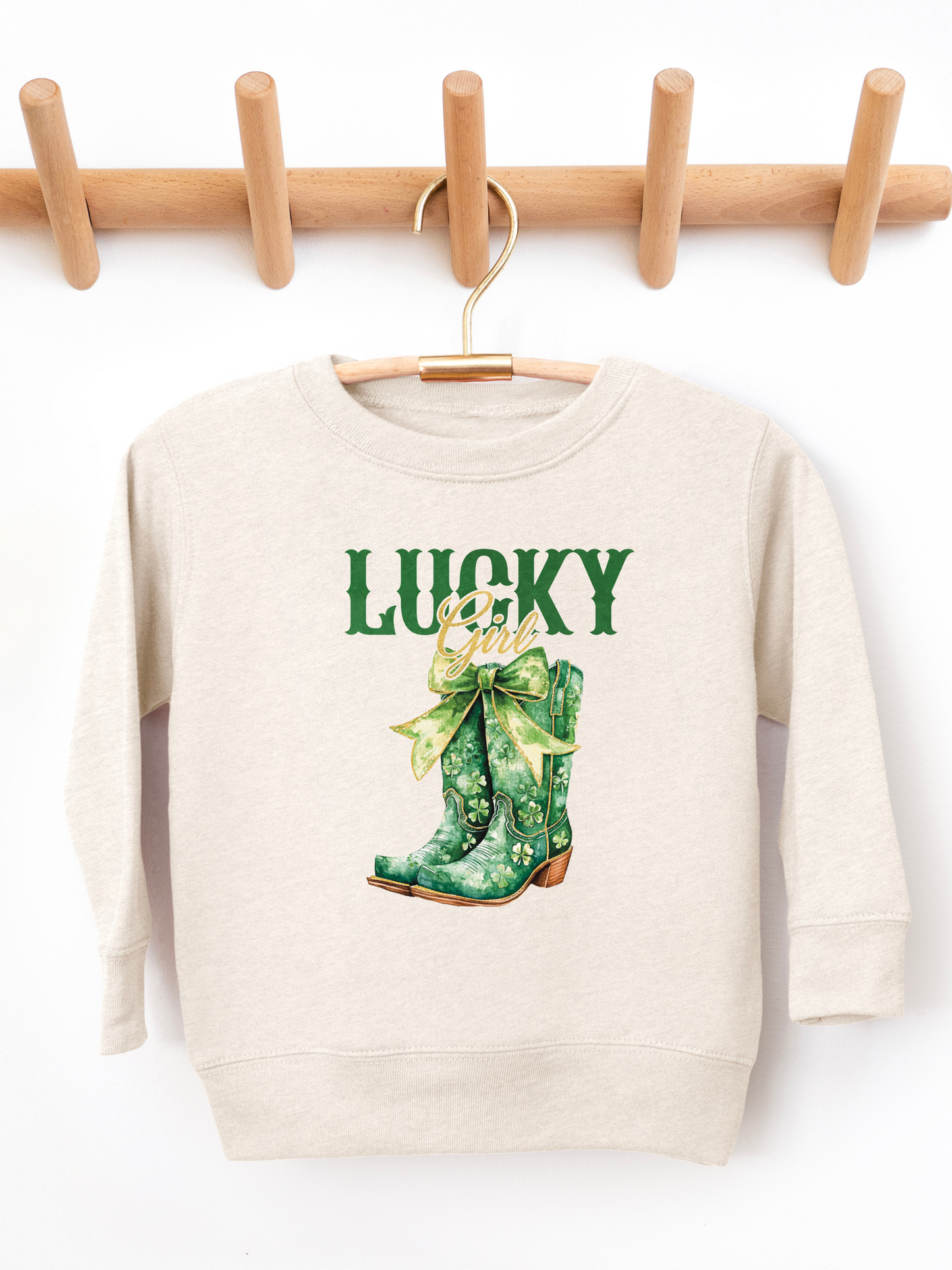 Lucky Girl Boots Toddler Graphic Sweatshirt