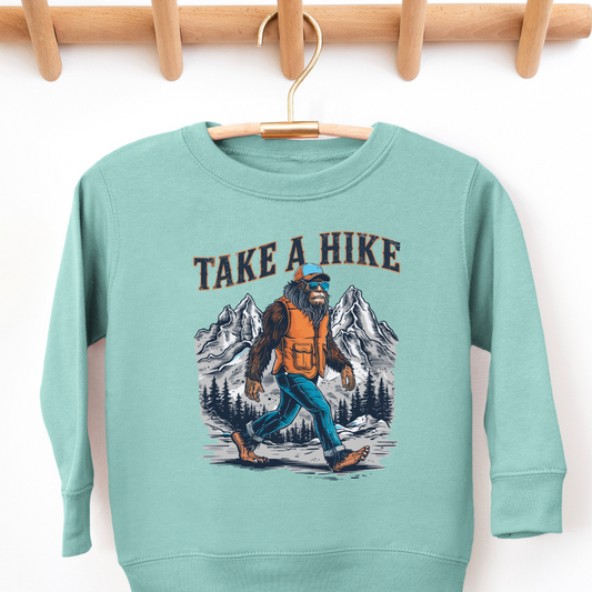 Take a Hike Bigfoot Outdoorsy Toddler Graphic Sweatshirt