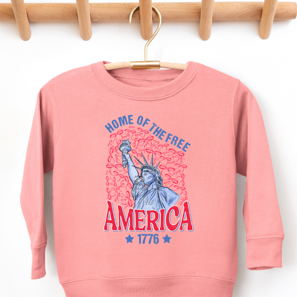 Home Of The Free Toddler Graphic Sweatshirt
