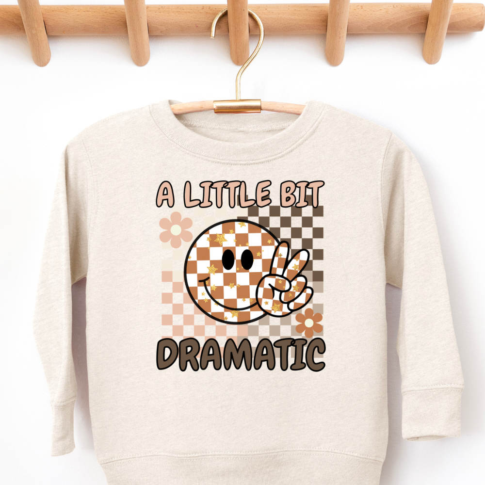Little Bit Dramatic Toddler Graphic Sweatshirt