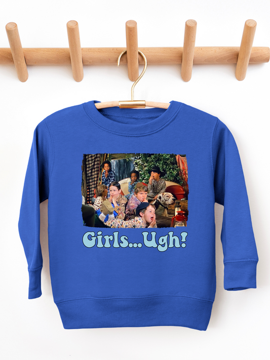 Girls Ugh Distressed Toddler Graphic Sweatshirt