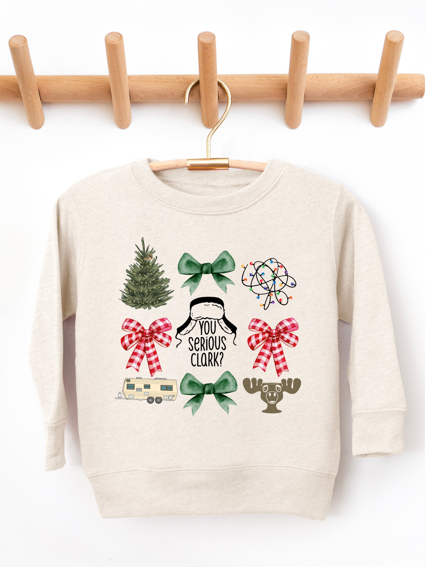 You Serious Clark Coquette Christmas Toddler Graphic Sweatshirt