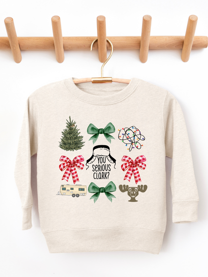You Serious Clark Coquette Christmas Toddler Graphic Sweatshirt