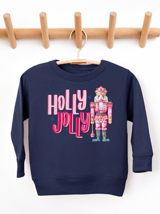 Holly Jolly Nutcracker Christmas Toddler Graphic Sweatshirt