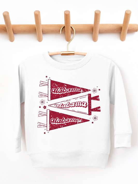 Alabama Pennant Distressed Toddler Graphic Sweatshirt