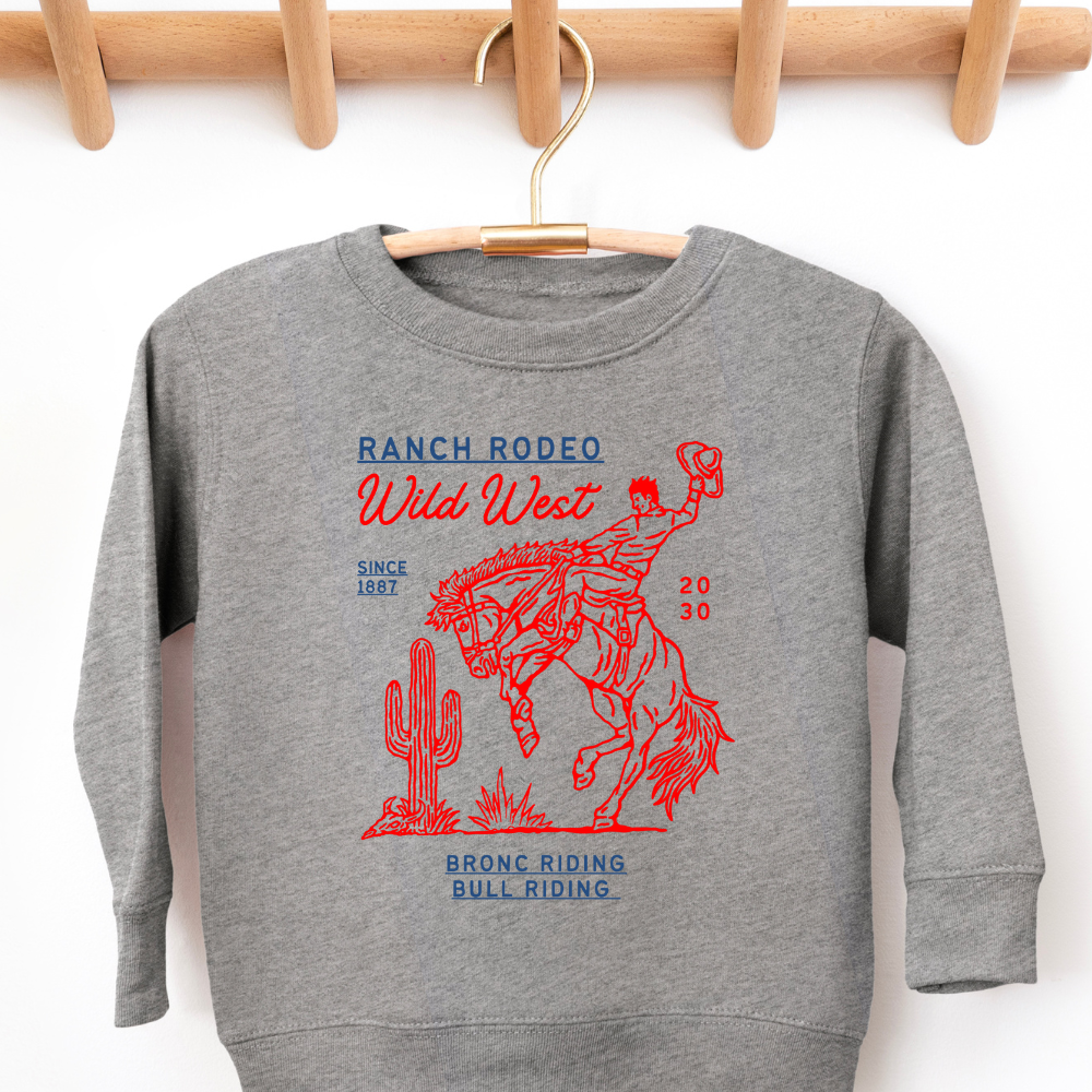 Ranch Rodeo Wild West Toddler Graphic Sweatshirt