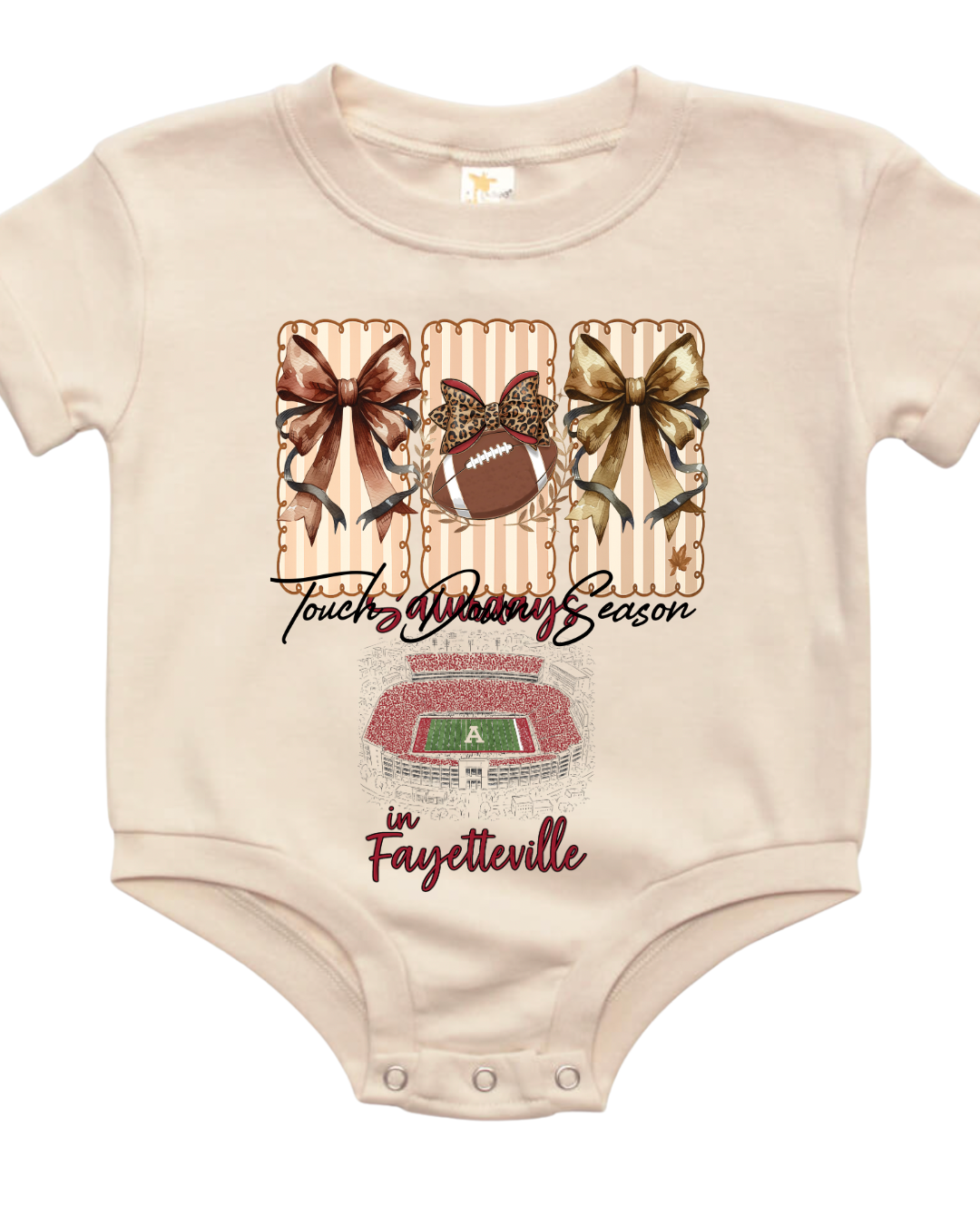 Touch Down Season Baby Bubble Romper
