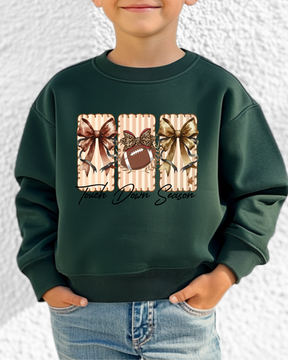 Touch Down Season Youth Graphic Sweatshirt