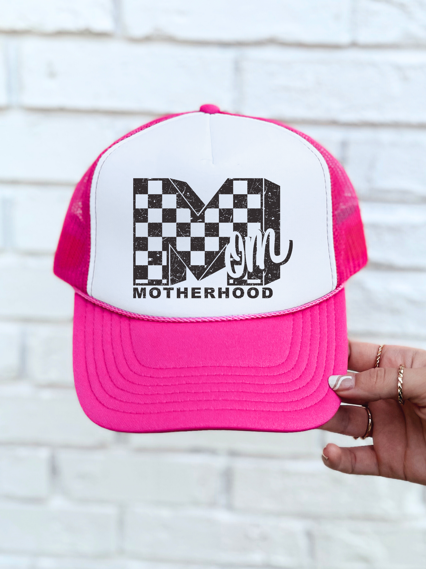 MTV Motherhood Checkered Trucker Hat Adult & Youth