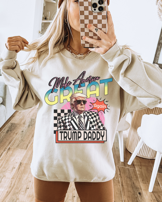 Trump Daddy Adult Graphic Crewneck Pullover