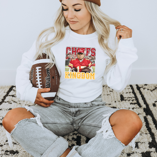 Trump Kansas City Chiefs Won Again Adult Graphic Crewneck Pullover