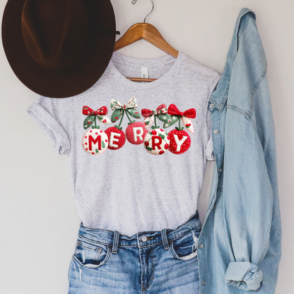 Very Cherry Merry Christmas Adult Graphic T-Shirt