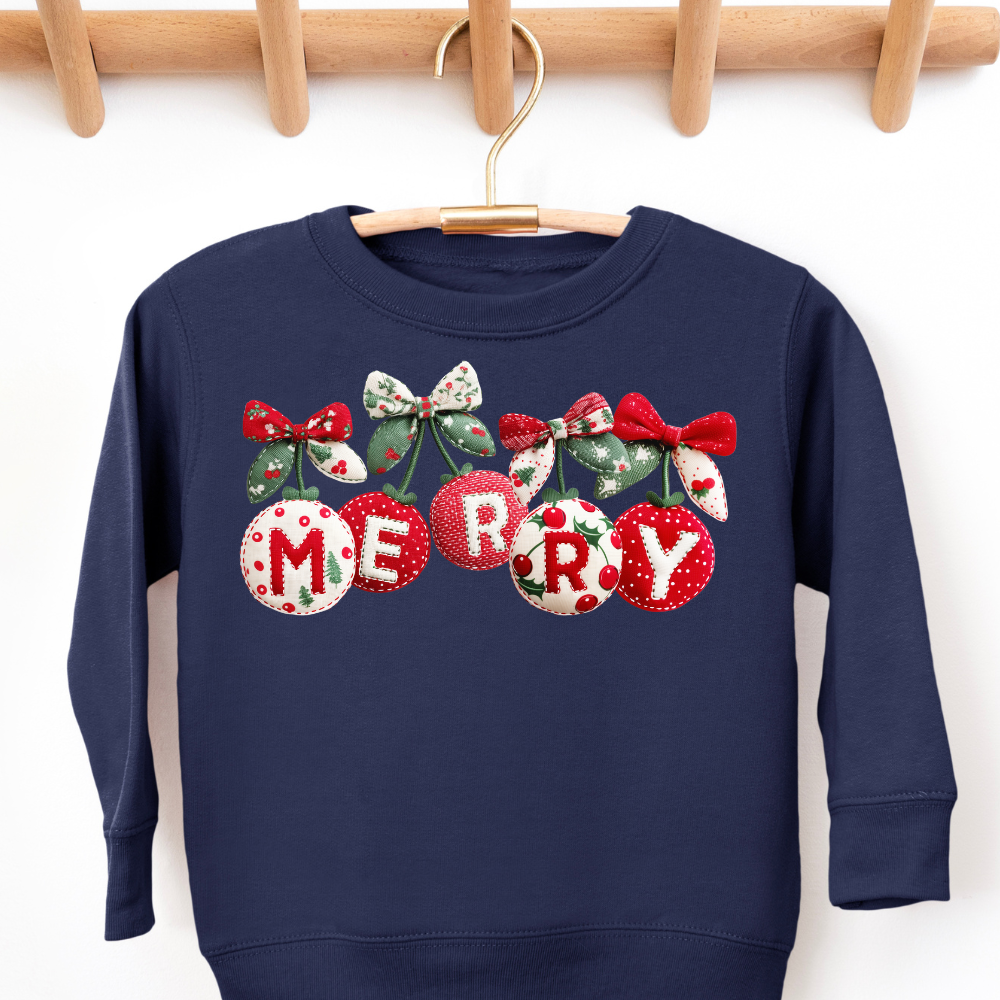 Very Cherry Merry Christmas Toddler Graphic Sweatshirt