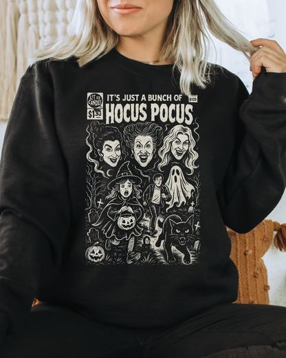 Vintage Hocus Pocus Adult Graphic Crewneck Pullover