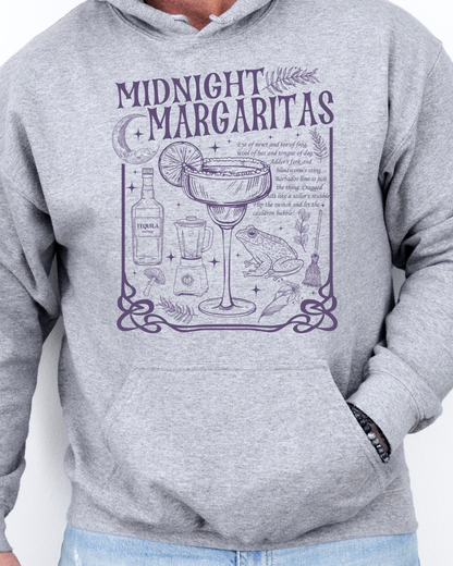 Vintage Midnight Margaritas Spooky Adult Graphic Hoodie
