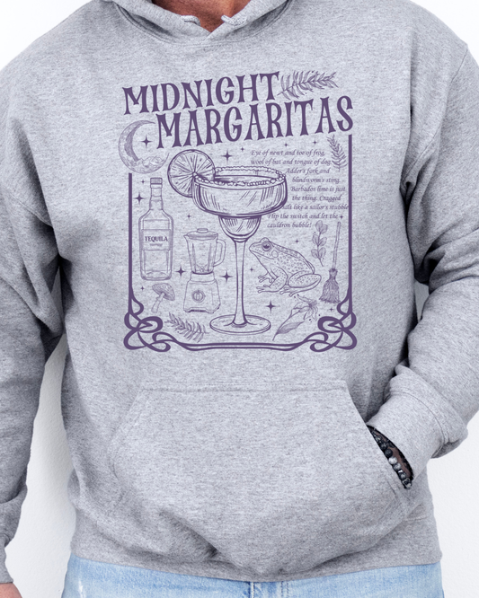 Vintage Midnight Margaritas Spooky Adult Graphic Hoodie