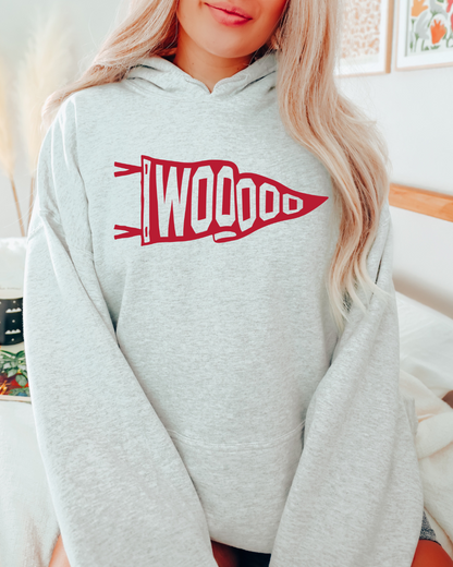 WOOOO Arkansas Razorbacks Adult Graphic Hoodie