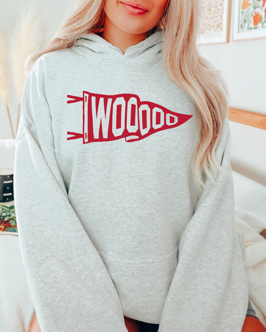 WOOOO Arkansas Razorbacks Adult Graphic Hoodie
