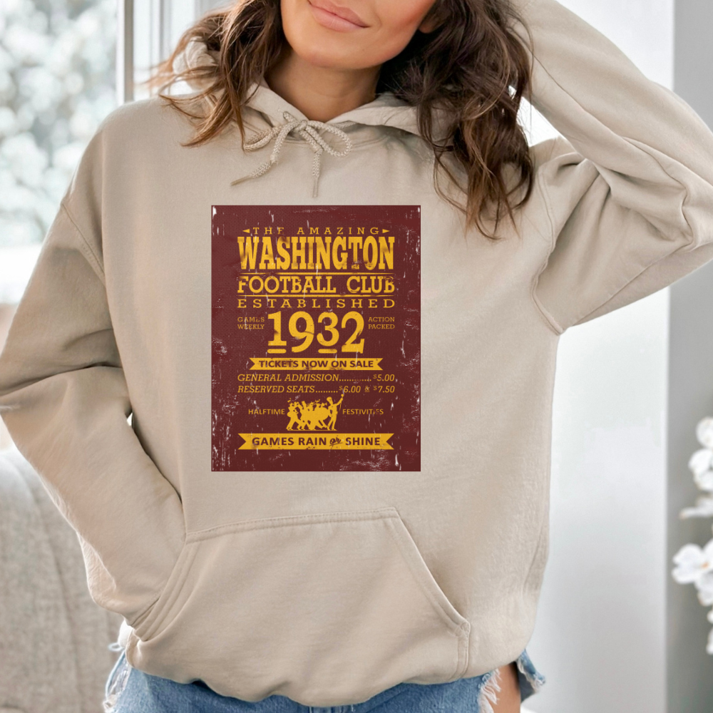 Washington Football Club Ticket Adult Graphic Hoodie