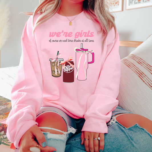 We’re girls of course... Self Love Adult Graphic Crewneck Pullover