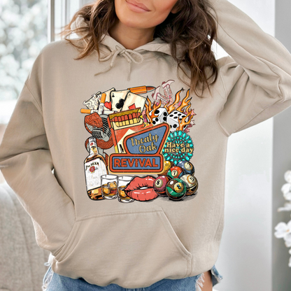 Western Grunge Collage Adult Graphic Hoodie