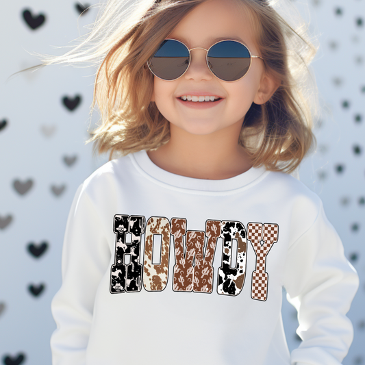 Western Print Howdy Toddler Graphic Sweatshirt