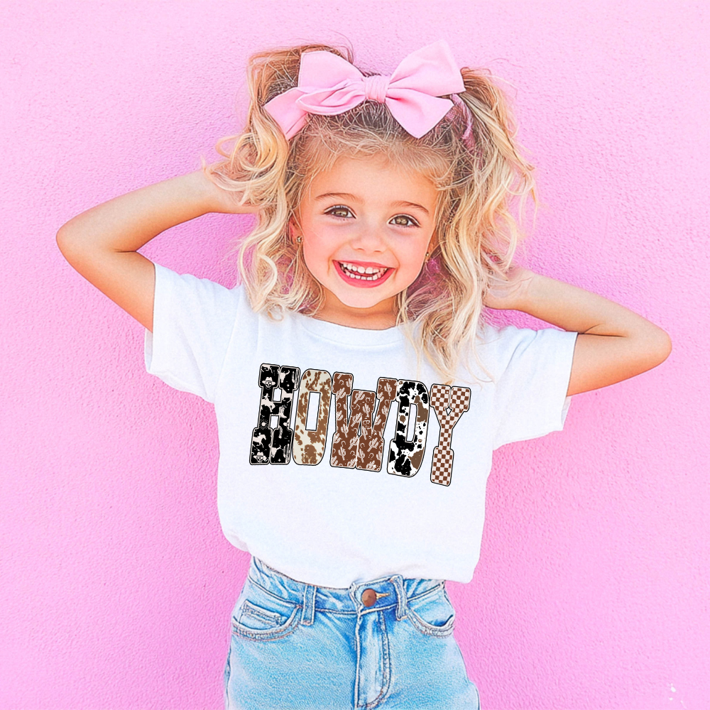 Western Print Howdy Toddler Graphic Tee
