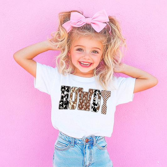 Western Print Howdy Toddler Graphic Tee