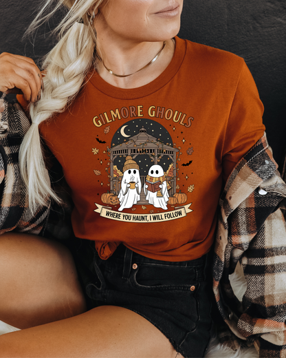 Where You Haunt I Will Follow Gilmore Girls Adult Graphic T-Shirt