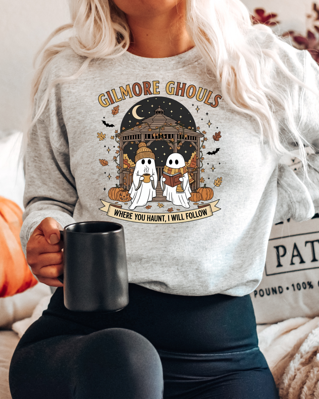 Where You Haunt I Will Follow Gilmore Girls Adult Graphic Crewneck Pullover