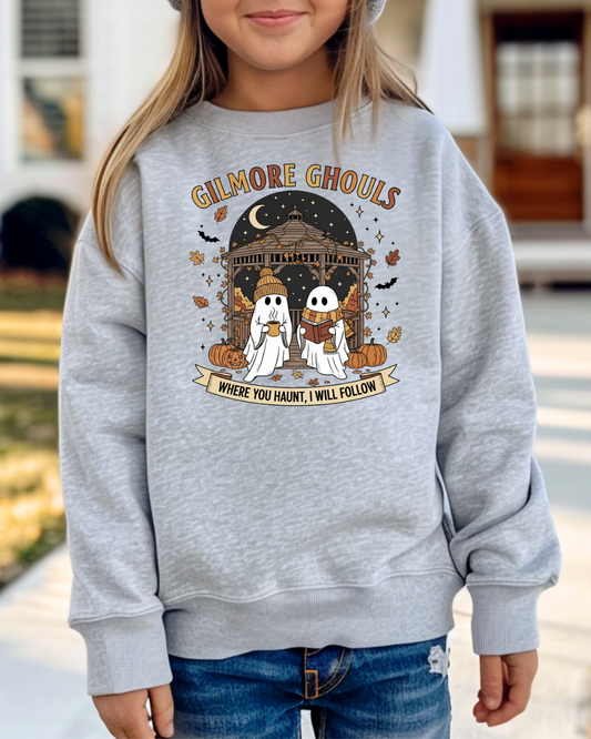 Where You Haunt I Will Follow Gilmore Girls Youth Graphic Sweatshirt