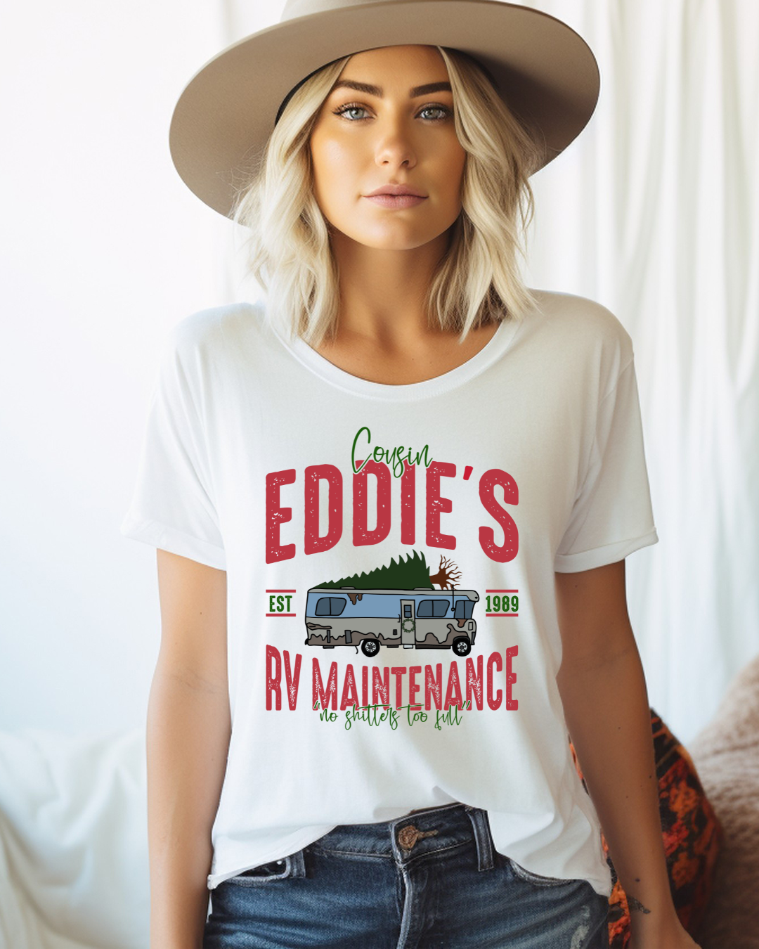 Cousin Eddie's RV Maintenance Christmas Adult Tee