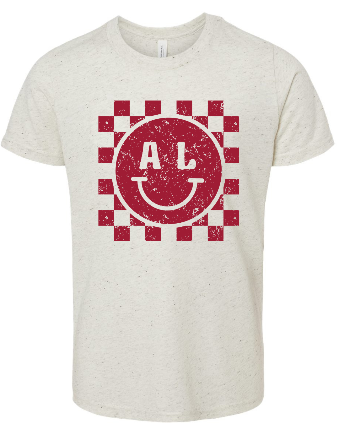 Alabama Checkered Smiley Youth Tee