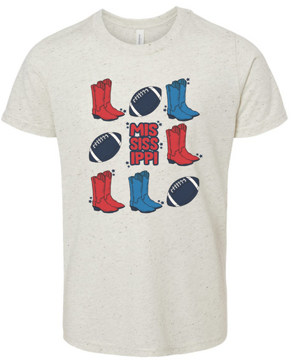 Mississippi Cowboy Boots Adult Tee