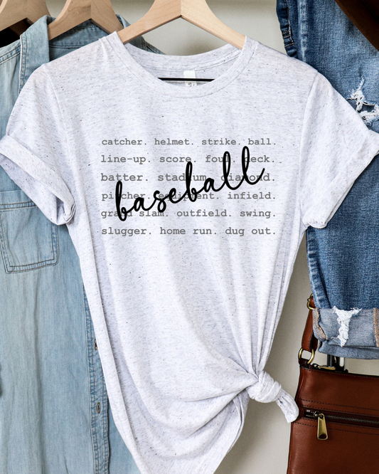 Baseball Lineup Adult Tee