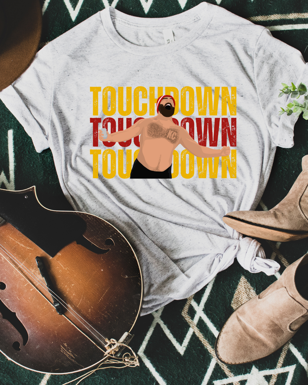Touchdown Shirtless Jason Kelce Adult Tee