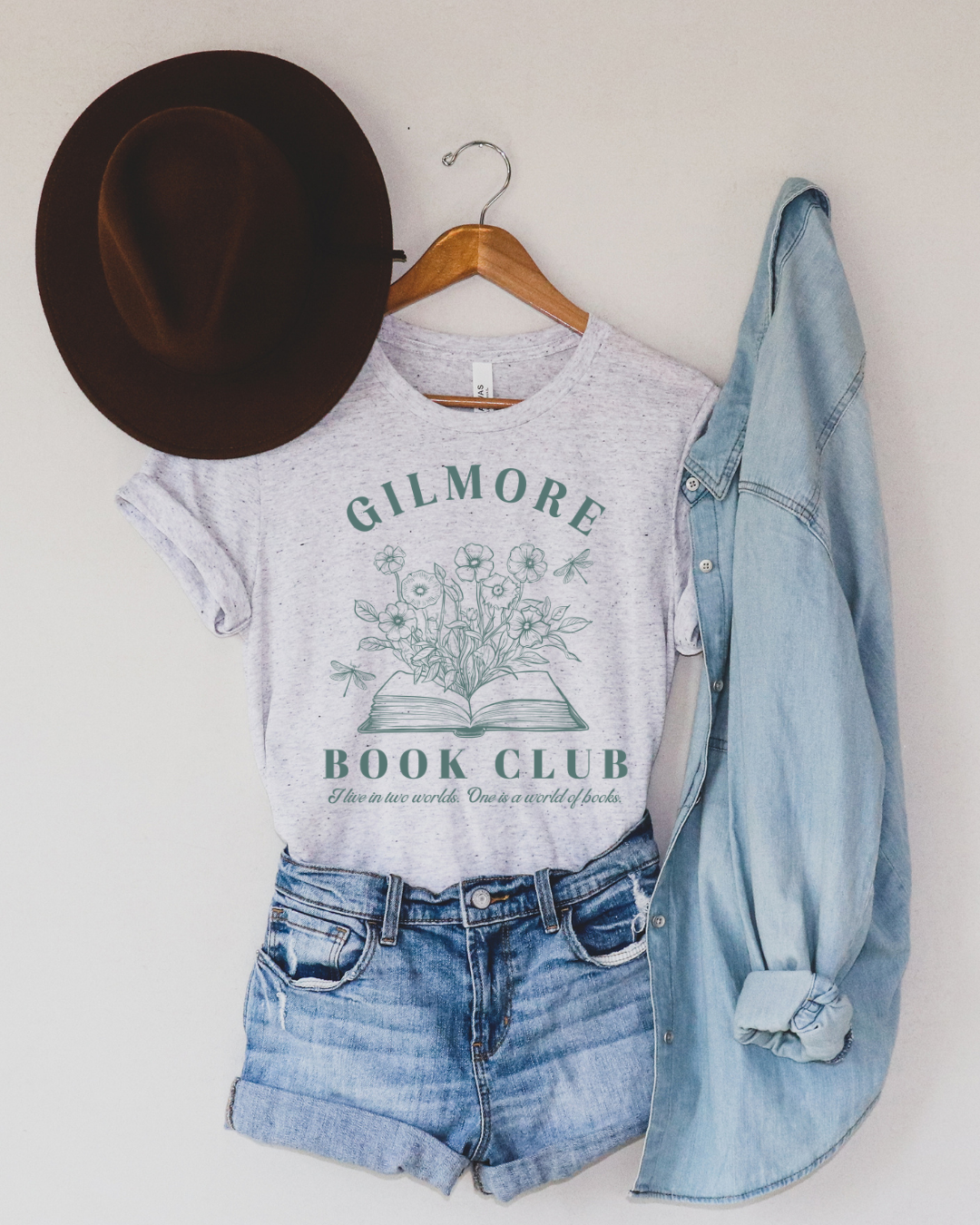 Gilmore Book Club Gilmore Girl Adult Tee (Green)